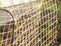 Ranknetz aus Jute auf Metallbögen